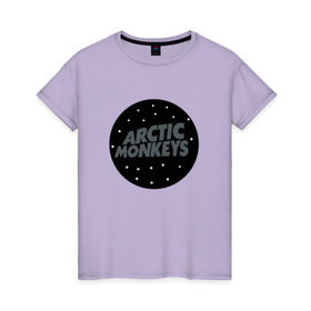Женская футболка хлопок с принтом Arctic Monkeys в Петрозаводске, 100% хлопок | прямой крой, круглый вырез горловины, длина до линии бедер, слегка спущенное плечо | arctic monkeys  британская инди рок группаmonkeys | джейм кук