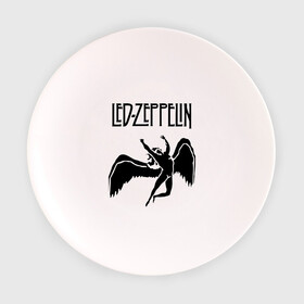 Тарелка 3D с принтом Led Zeppelin swan в Петрозаводске, фарфор | диаметр - 210 мм
диаметр для нанесения принта - 120 мм | led zeppelin