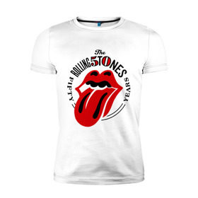 Мужская футболка премиум с принтом Rolling Stones в Петрозаводске, 92% хлопок, 8% лайкра | приталенный силуэт, круглый вырез ворота, длина до линии бедра, короткий рукав | rolling stones