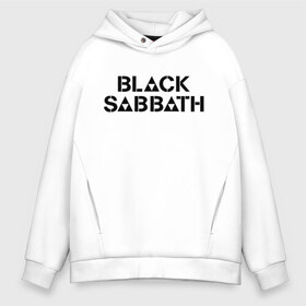Мужское худи Oversize хлопок с принтом Black Sabbath в Петрозаводске, френч-терри — 70% хлопок, 30% полиэстер. Мягкий теплый начес внутри —100% хлопок | боковые карманы, эластичные манжеты и нижняя кромка, капюшон на магнитной кнопке | black sabbath
