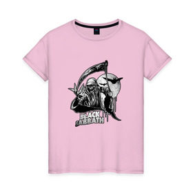 Женская футболка хлопок с принтом Black Sabbath в Петрозаводске, 100% хлопок | прямой крой, круглый вырез горловины, длина до линии бедер, слегка спущенное плечо | black sabbath