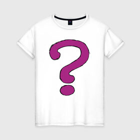 Женская футболка хлопок с принтом Риддлер Загадочник в Петрозаводске, 100% хлопок | прямой крой, круглый вырез горловины, длина до линии бедер, слегка спущенное плечо | риддлер загадочник gotham