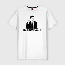 Мужская футболка премиум с принтом Doctor who: Barrowman! в Петрозаводске, 92% хлопок, 8% лайкра | приталенный силуэт, круглый вырез ворота, длина до линии бедра, короткий рукав | Тематика изображения на принте: doctor who: barrowman доктор кто десятый тен