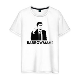 Мужская футболка хлопок с принтом Doctor who: Barrowman! в Петрозаводске, 100% хлопок | прямой крой, круглый вырез горловины, длина до линии бедер, слегка спущенное плечо. | Тематика изображения на принте: doctor who: barrowman доктор кто десятый тен