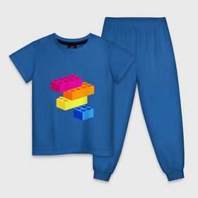 Детская пижама хлопок с принтом Lego в Петрозаводске, 100% хлопок |  брюки и футболка прямого кроя, без карманов, на брюках мягкая резинка на поясе и по низу штанин
 | Тематика изображения на принте: кубики | лего