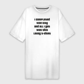 Платье-футболка хлопок с принтом GTA Vice City в Петрозаводске,  |  | при прохождении игры на 100 игрок получает такую футболкуgta vice city гта