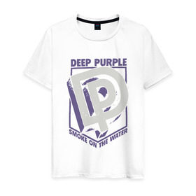Мужская футболка хлопок с принтом Deep Purple в Петрозаводске, 100% хлопок | прямой крой, круглый вырез горловины, длина до линии бедер, слегка спущенное плечо. | deep | deep purple | metal | purple | rock | trash metal | дип перпл | метал | металл | рок