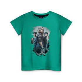 Детская футболка хлопок с принтом Сотня в Петрозаводске, 100% хлопок | круглый вырез горловины, полуприлегающий силуэт, длина до линии бедер | the 100 | сериал | сотня