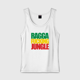 Женская майка хлопок с принтом Ragga Fucking Jungle в Петрозаводске, 95% хлопок, 5% эластан |  | jungle | днб | рагга | рагга джангл (ragga jungle)  джангл с более выраженным влиянием ямайской музыкальной культуры.ragga jungle