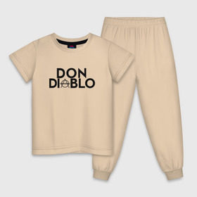 Детская пижама хлопок с принтом Don Diablo в Петрозаводске, 100% хлопок |  брюки и футболка прямого кроя, без карманов, на брюках мягкая резинка на поясе и по низу штанин
 | dj | don diablo | house | хаус