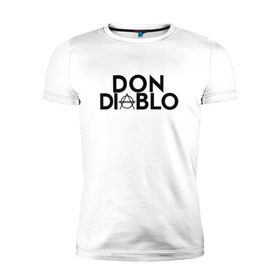 Мужская футболка премиум с принтом Don Diablo в Петрозаводске, 92% хлопок, 8% лайкра | приталенный силуэт, круглый вырез ворота, длина до линии бедра, короткий рукав | dj | don diablo | house | хаус
