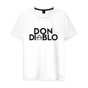Мужская футболка хлопок с принтом Don Diablo в Петрозаводске, 100% хлопок | прямой крой, круглый вырез горловины, длина до линии бедер, слегка спущенное плечо. | dj | don diablo | house | хаус