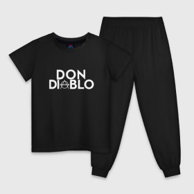 Детская пижама хлопок с принтом Don Diablo в Петрозаводске, 100% хлопок |  брюки и футболка прямого кроя, без карманов, на брюках мягкая резинка на поясе и по низу штанин
 | dj | don diablo | house | хаус