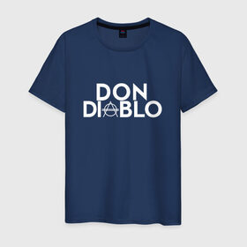 Мужская футболка хлопок с принтом Don Diablo в Петрозаводске, 100% хлопок | прямой крой, круглый вырез горловины, длина до линии бедер, слегка спущенное плечо. | dj | don diablo | house | хаус