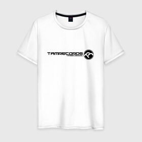 Мужская футболка хлопок с принтом TAMRECORDS в Петрозаводске, 100% хлопок | прямой крой, круглый вырез горловины, длина до линии бедер, слегка спущенное плечо. | dnb | neurofunk | tamrecords | нейропанк
