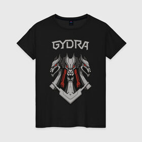 Женская футболка хлопок с принтом Gydra в Петрозаводске, 100% хлопок | прямой крой, круглый вырез горловины, длина до линии бедер, слегка спущенное плечо | bes | neurofunk | neuropunk | tamrecords