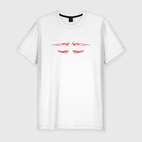 Мужская футболка премиум с принтом Neuropunk RED в Петрозаводске, 92% хлопок, 8% лайкра | приталенный силуэт, круглый вырез ворота, длина до линии бедра, короткий рукав | dnb | neurofunk | neuropunk | neuropunk   это подкаст и серия вечеринок от лейбла tamrecords.tamrecords | нейропанк