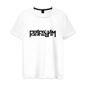 Мужская футболка хлопок с принтом Pearl Jam в Петрозаводске, 100% хлопок | прямой крой, круглый вырез горловины, длина до линии бедер, слегка спущенное плечо. | grunge | pearl jampearl jam | rock | грандж | рок