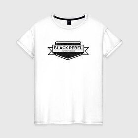 Женская футболка хлопок с принтом Black Rebel Motorcycle Club в Петрозаводске, 100% хлопок | прямой крой, круглый вырез горловины, длина до линии бедер, слегка спущенное плечо | 