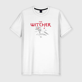 Мужская футболка премиум с принтом The Witcher 3 в Петрозаводске, 92% хлопок, 8% лайкра | приталенный силуэт, круглый вырез ворота, длина до линии бедра, короткий рукав | the witcher | the witcher 3 | компьютерные игры