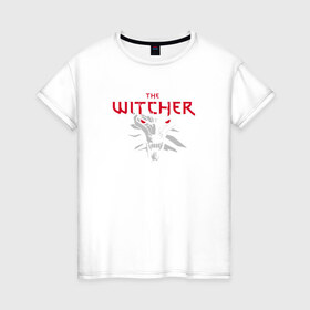 Женская футболка хлопок с принтом The Witcher 3 в Петрозаводске, 100% хлопок | прямой крой, круглый вырез горловины, длина до линии бедер, слегка спущенное плечо | the witcher | the witcher 3 | компьютерные игры