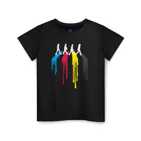 Детская футболка хлопок с принтом Abbey road в Петрозаводске, 100% хлопок | круглый вырез горловины, полуприлегающий силуэт, длина до линии бедер | abbey road the beatles битлы битлз
