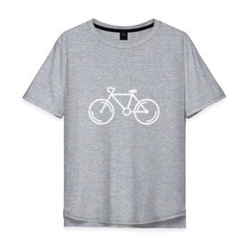 Мужская футболка хлопок Oversize с принтом Велосипедист в Петрозаводске, 100% хлопок | свободный крой, круглый ворот, “спинка” длиннее передней части | велосипед | лето