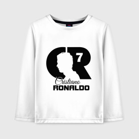 Детский лонгслив хлопок с принтом Ronaldo в Петрозаводске, 100% хлопок | круглый вырез горловины, полуприлегающий силуэт, длина до линии бедер | cristiano | real madrid | ronaldo | кристиано роналдо | криштиану | криштиану роналду | реал мадрид | роналду | рональдо | спорт | футбол