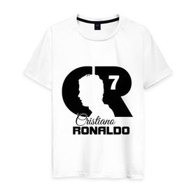 Мужская футболка хлопок с принтом Ronaldo в Петрозаводске, 100% хлопок | прямой крой, круглый вырез горловины, длина до линии бедер, слегка спущенное плечо. | cristiano | real madrid | ronaldo | кристиано роналдо | криштиану | криштиану роналду | реал мадрид | роналду | рональдо | спорт | футбол