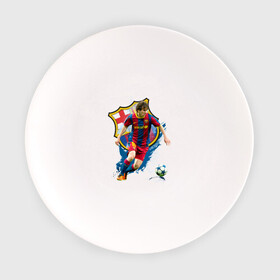 Тарелка с принтом Messi в Петрозаводске, фарфор | диаметр - 210 мм
диаметр для нанесения принта - 120 мм | месси