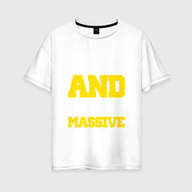 Женская футболка хлопок Oversize с принтом DRUM AND BASS MASSIVE в Петрозаводске, 100% хлопок | свободный крой, круглый ворот, спущенный рукав, длина до линии бедер
 | dnb | jungle