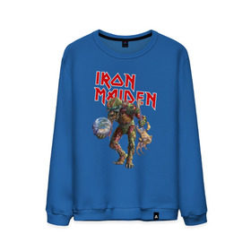 Мужской свитшот хлопок с принтом Iron Maiden в Петрозаводске, 100% хлопок |  | iron maiden | земля | инопланетяне | музыка | олдскул | рок
