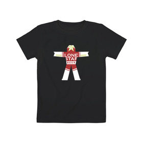 Детская футболка хлопок с принтом Lone star, True detective в Петрозаводске, 100% хлопок | круглый вырез горловины, полуприлегающий силуэт, длина до линии бедер | настоящий детектив