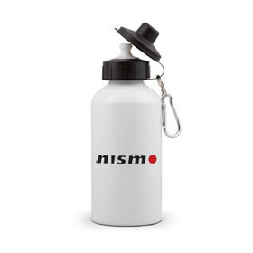 Бутылка спортивная с принтом Nissan nismo в Петрозаводске, металл | емкость — 500 мл, в комплекте две пластиковые крышки и карабин для крепления | Тематика изображения на принте: nismo | nissan | авто | лого | низмо | нисан