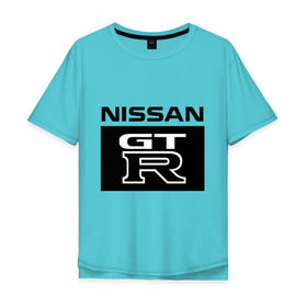 Мужская футболка хлопок Oversize с принтом Nissan gtr в Петрозаводске, 100% хлопок | свободный крой, круглый ворот, “спинка” длиннее передней части | Тематика изображения на принте: gtr | nissan | авто | гтр | нисан