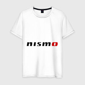 Мужская футболка хлопок с принтом Nismo в Петрозаводске, 100% хлопок | прямой крой, круглый вырез горловины, длина до линии бедер, слегка спущенное плечо. | Тематика изображения на принте: nismo | nissan | авто | лого | низмо | нисан