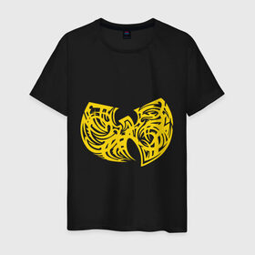 Мужская футболка хлопок с принтом Wu tang clan в Петрозаводске, 100% хлопок | прямой крой, круглый вырез горловины, длина до линии бедер, слегка спущенное плечо. | 