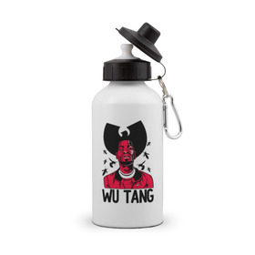 Бутылка спортивная с принтом Wu tang clan в Петрозаводске, металл | емкость — 500 мл, в комплекте две пластиковые крышки и карабин для крепления | clan | hip hop | rza | wu tang | wutang | ву танг | вутанг | рэп
