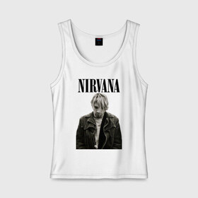 Женская майка хлопок с принтом nirvana t-shirt в Петрозаводске, 95% хлопок, 5% эластан |  | kurt cobain | nirvana | гранж | курт кобейн | нирвана