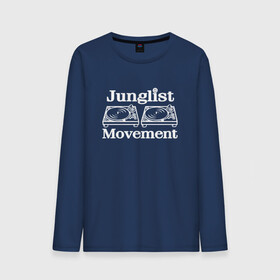 Мужской лонгслив хлопок с принтом Junglist Movement в Петрозаводске, 100% хлопок |  | jungle | junglist | junglist movement   одежда для трушных джанглистов | movement | уважающих корни днб.dnb