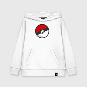 Детская толстовка хлопок с принтом Pokeball в Петрозаводске, 100% хлопок | Круглый горловой вырез, эластичные манжеты, пояс, капюшен | pokeball покебол покемон pokemon