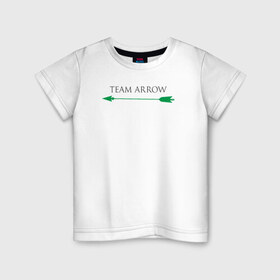 Детская футболка хлопок с принтом Team Arrow в Петрозаводске, 100% хлопок | круглый вырез горловины, полуприлегающий силуэт, длина до линии бедер | Тематика изображения на принте: 