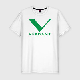 Мужская футболка премиум с принтом VERDANT в Петрозаводске, 92% хлопок, 8% лайкра | приталенный силуэт, круглый вырез ворота, длина до линии бедра, короткий рукав | green arrow | vetda | зеленая стрела | оливер