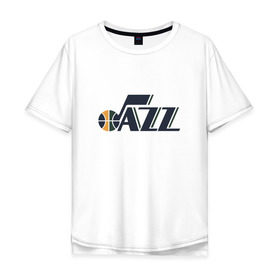 Мужская футболка хлопок Oversize с принтом NBA Utah Jazz в Петрозаводске, 100% хлопок | свободный крой, круглый ворот, “спинка” длиннее передней части | Тематика изображения на принте: jazz | nba | utah | баскетбол | джазз | нба | юта