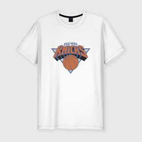 Мужская футболка премиум с принтом NBA NEW YORK Knicks в Петрозаводске, 92% хлопок, 8% лайкра | приталенный силуэт, круглый вырез ворота, длина до линии бедра, короткий рукав | knicks | nba | nba new york knicks 2015 basketballбаскетбол | new york