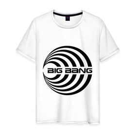 Мужская футболка хлопок с принтом Big bang в Петрозаводске, 100% хлопок | прямой крой, круглый вырез горловины, длина до линии бедер, слегка спущенное плечо. | big bang | g dragon | k pop | биг бенг | кей поп | корея