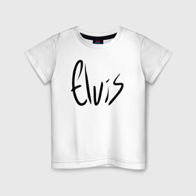 Детская футболка хлопок с принтом Elvis Aaron Presley в Петрозаводске, 100% хлопок | круглый вырез горловины, полуприлегающий силуэт, длина до линии бедер | elvis aaron presley элвис пресли