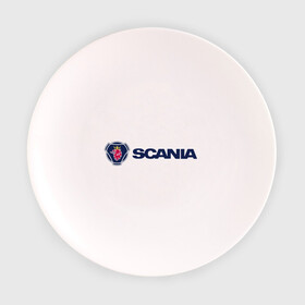 Тарелка 3D с принтом SCANIA в Петрозаводске, фарфор | диаметр - 210 мм
диаметр для нанесения принта - 120 мм | scania | грузовик | скания