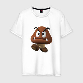 Мужская футболка хлопок с принтом GOOMBA Gaming в Петрозаводске, 100% хлопок | прямой крой, круглый вырез горловины, длина до линии бедер, слегка спущенное плечо. | dota | dota 2 | goomba gaming | logo | дота | лого