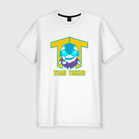 Мужская футболка премиум с принтом Team Tinker в Петрозаводске, 92% хлопок, 8% лайкра | приталенный силуэт, круглый вырез ворота, длина до линии бедра, короткий рукав | Тематика изображения на принте: dota | dota 2 | logo | team tinker | дота | лого